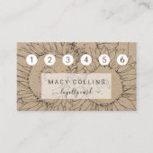 Rustige zonnebloemen op kraftkaart visitekaartje (Voorkant)