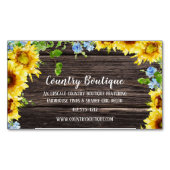 Rustige zonnebloemen op Visitekaartje uit hout Mag Magnetisch Visitekaartje (Voorkant)