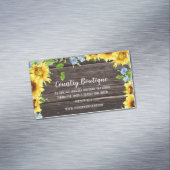 Rustige zonnebloemen op Visitekaartje uit hout Mag Magnetisch Visitekaartje (Voorbeeld)