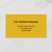 Rustige zonnebloemen op Visitekaartje van houtblok (Achterkant)