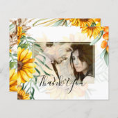 Rustige zonnebloemen Pampas Grass Wedding (Voorkant / Achterkant)