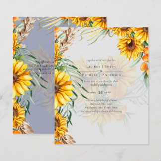 Rustige zonnebloemen Pampas Grass Wedding Dusty Bl