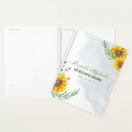 Rustige zonnebloemen Passen getrouwd — Rentesporta Planner (Display)