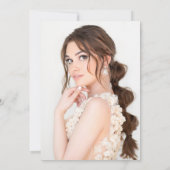 Rustige zonnebloemen Rode rozen Quinceañera Foto Kaart (Achterkant)