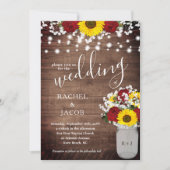 Rustige zonnebloemen Rozen Jar Lights Floral Weddi (Voorkant)