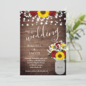 Rustige zonnebloemen Rozen Jar Lights Floral Weddi (Staand voorkant)