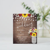 Rustige zonnebloemen Rozen Jar Lights Weddenschap (Staand voorkant)