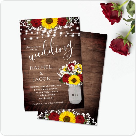 Rustige zonnebloemen Rozen Jar Lights Weddenschap