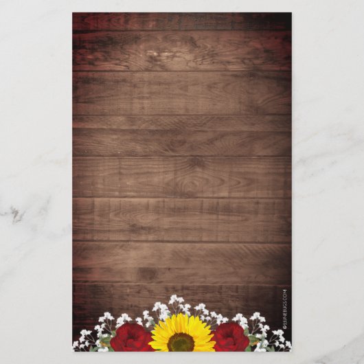 Rustige zonnebloemen Rozen Jar Lights Weddenschap (Achterkant)