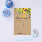 Rustige zonnebloemen — Shower Game waar we onze ka Flyer (Enkel)