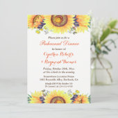 Rustige zonnebloemen Sint-Diner Kaart (Staand voorkant)