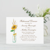 Rustige zonnebloemen Sint-Diner Kaart (Staand voorkant)