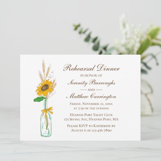 Rustige zonnebloemen Sint-Diner Kaart (Staand voorkant)