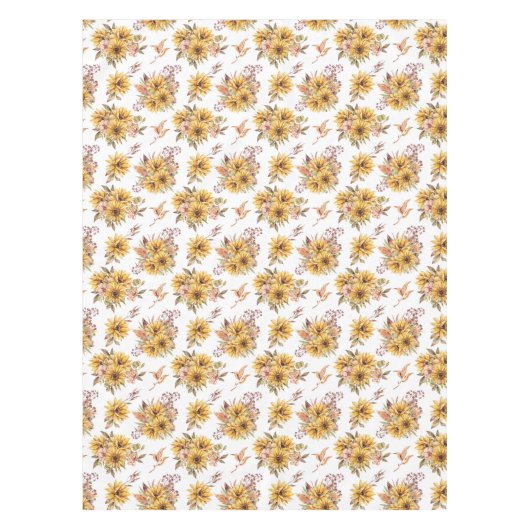 Rustige zonnebloemen tafelkleed (Voorkant)