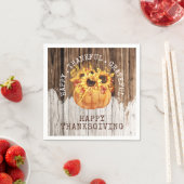 Rustige zonnebloemen Thanksgiving pompoenhout Servet (Insitu)