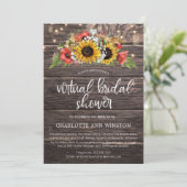 Rustige zonnebloemen Virtueel Vrijgezellenfeest Kaart (Staand voorkant)