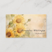 Rustige zonnebloemen visitekaartje