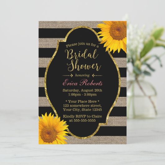 Rustige Zonnebloemen Vrijgezellenfeest van de Band Kaart (Staand voorkant)