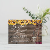 Rustige zonnebloemen Vrijgezellenfeest van wijn Kaart (Staand voorkant)