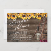 Rustige zonnebloemen Vrijgezellenfeest van wijn Kaart (Voorkant)