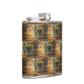 Rustige zonnebloemen Wagon Wheel Cowboy Boots F Heupfles (Rechts)