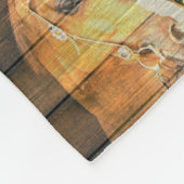 Rustige Zonnebloemen Wagon Wheel Cowboy Boots Fleece Deken (Hoek)