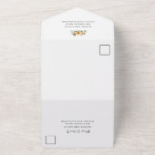 Rustige zonnebloemen | Waterverf Floral Wedding All In One Uitnodiging (Buitenkant)