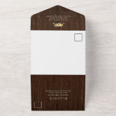 Rustige zonnebloemen | Waterverf Floral Wedding All In One Uitnodiging (Buitenkant)