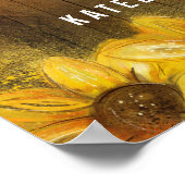 Rustige zonnebloemen Weddenschap Poster (Hoek)