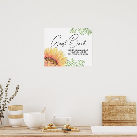 Rustige zonnebloemen Weddenschappen Poster (Keuken)
