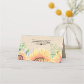 Rustige zonnebloemen Wedstrijkplaatjes Plaatskaartje (Achterkant)