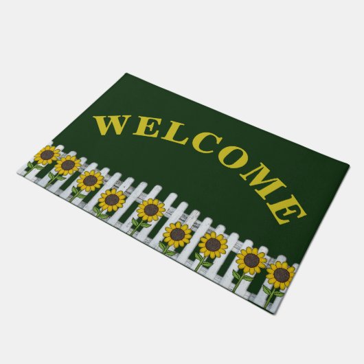 Rustige zonnebloemen — Welkomstklep Deurmat (Schuin)