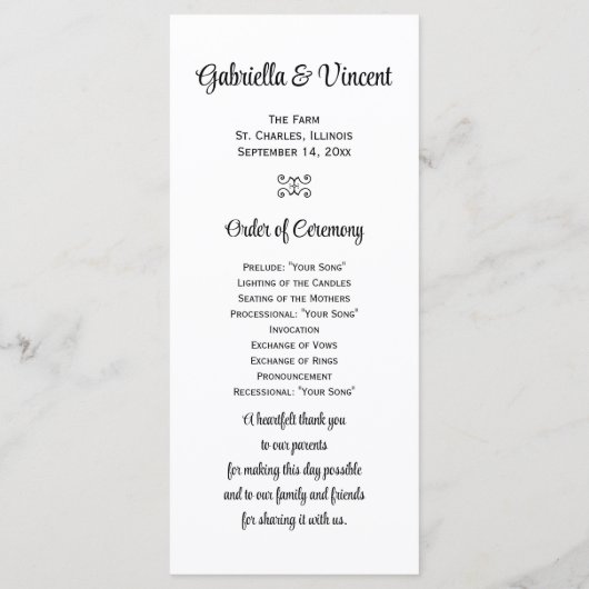 Rustige zonnebloemen — Western weddenschap Programmakaart (Achterkant)