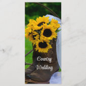 Rustige zonnebloemen — Western weddenschap Programmakaart (Voorkant)
