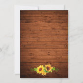 Rustige zonnebloemen, zonnebloempels kaart (Achterkant)