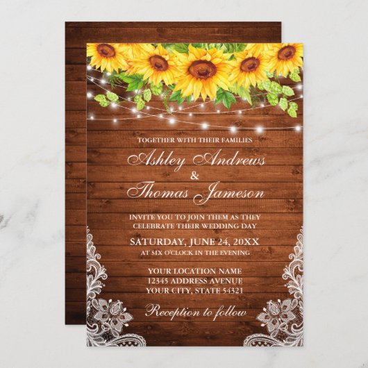 Rustige zonnebloemen, zonnebloempels kaart (Voorkant / Achterkant)