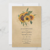 Rustige Zonnebloemenpartij Kaart (Voorkant)