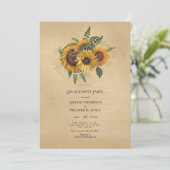 Rustige Zonnebloemenpartij Kaart (Staand voorkant)