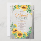 Rustige zonnebloemhout en lichte Vrijgezellenfeest Kaart (Voorkant)