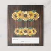 Rustige zonnebloemkaart plaatskaartje (Buitenkant ongevouwen)