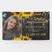 Rustige zonnebloemklasse afstudeerder PHOTO Spandoek (Horizontaal)