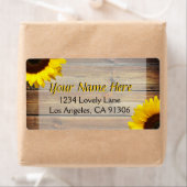 Rustige zonnebloemlabels etiket (Insitu)