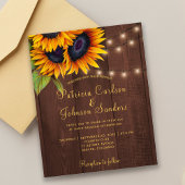 Rustige zonnebloemlampen schuren een bruiloft met 