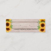 Rustige zonnebloemoorringen — Visitekaartje (Voorkant)