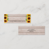 Rustige zonnebloemoorringen — Visitekaartje (Voorkant / Achterkant)