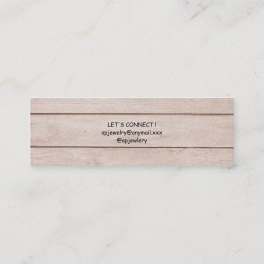 Rustige zonnebloemoorringen — Visitekaartje (Achterkant)