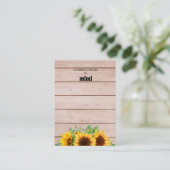 Rustige zonnebloemoorringen — Visitekaartje (Staand voorkant)