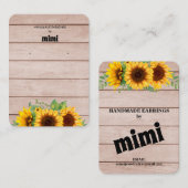 Rustige zonnebloemoorringen — Visitekaartje (Voorkant / Achterkant)