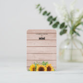 Rustige zonnebloemoorringen — Visitekaartje (Staand voorkant)