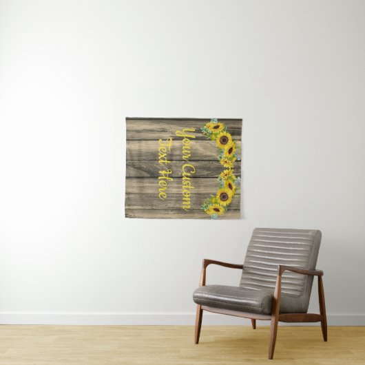 Rustige ZonnebloemPartij Fotografie Prop Wandkleed (In Situ (horizontaal))